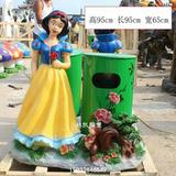 白雪公主雕塑 卡通体系装置 白雪公主垃圾桶雕塑厂家